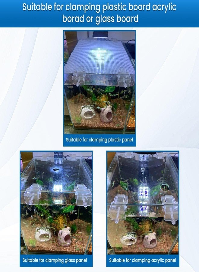 NestBasics 6pcs Aquarium lid Clips Fish Tank top Cover lid Support Holder Clip for Rimless or Rim Fish Tank - Image 4